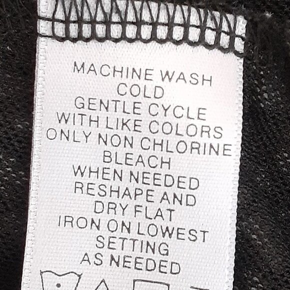 Nine & CO Black/White Faux Wrap Sleeveless Chiffon Tunic; Size Medium - Picture 4 of 4